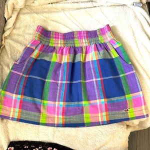 ⭐️Hollister-Colourful plaid mini skirt
